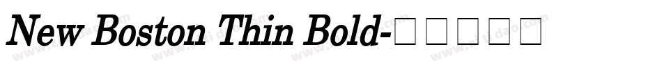 New Boston Thin Bold字体转换